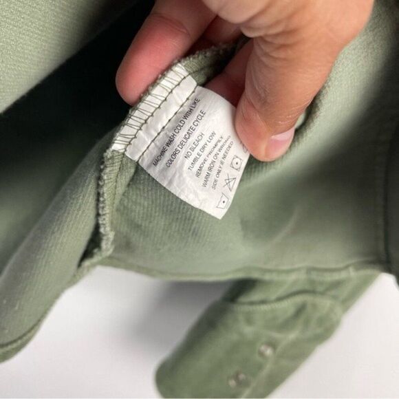 Roper Green Corduroy Embroidered Button Up Long Sleeve Western Shirt Size Medium - Picture 8 of 10